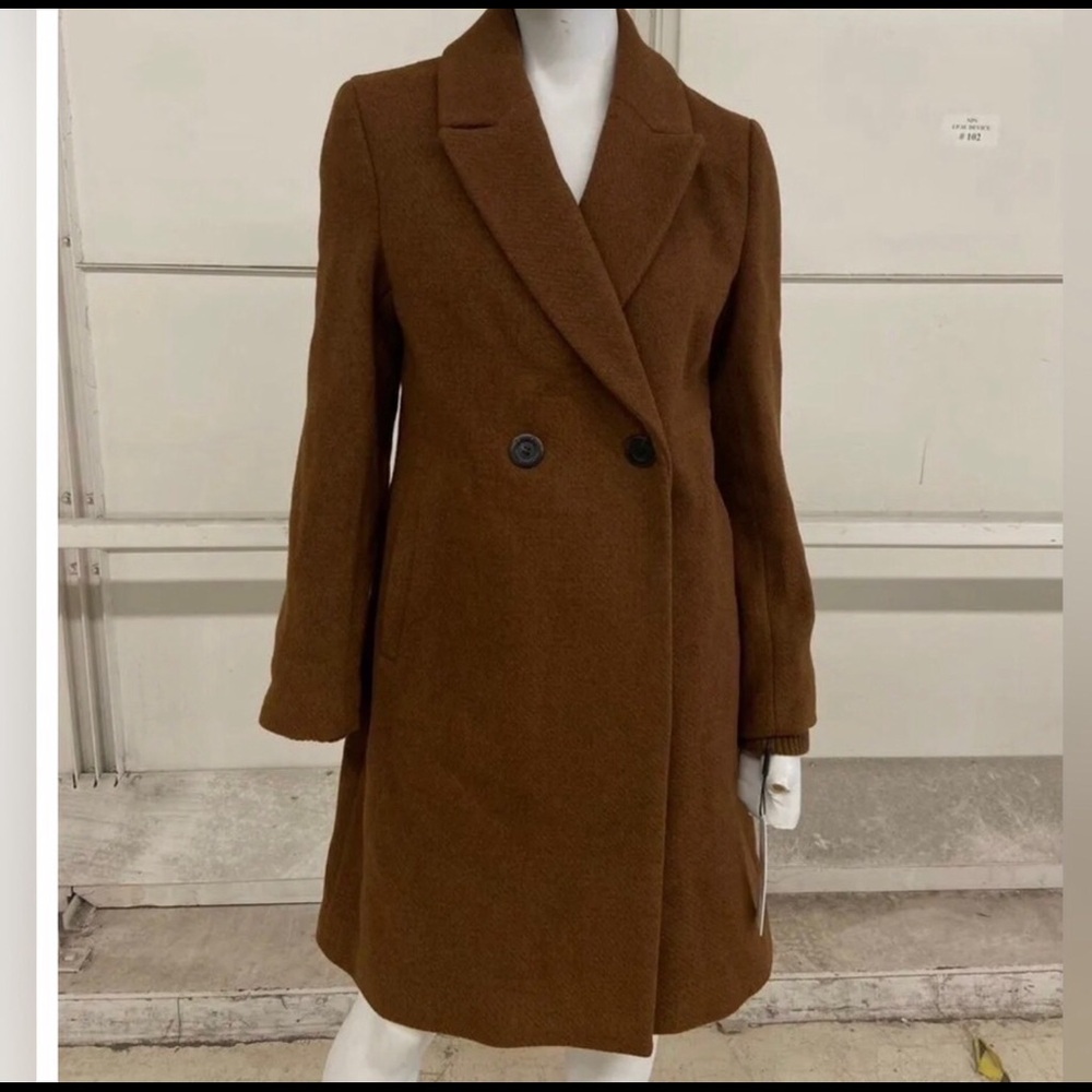 Calvin Klein double breasted reefer coat